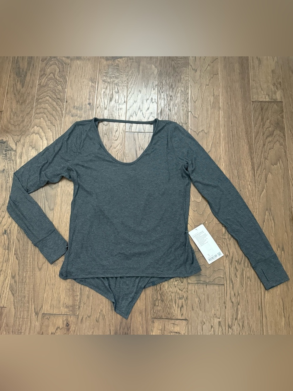 NWT Womens lululemon athletica Dark Gray Love and Lifted long sleeve top size 12